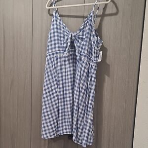 Blue and White Gingham Dress
